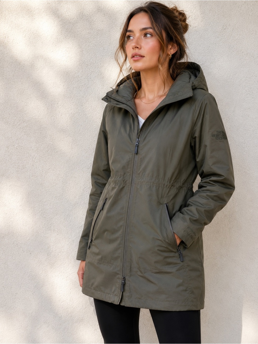 The North Face Ancha DryVent Insulated Hooded Parka Jacket Olive Women Small